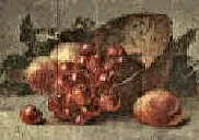 bowl of fruit; oils on watercolour paper